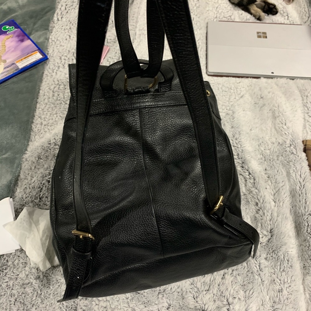 Coach Black Leather Backpack - Picture 5 of 6